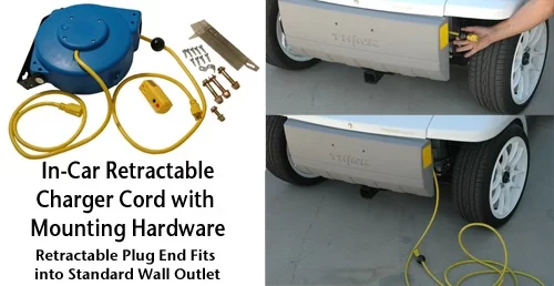 Ford Think On-Board Heavy Duty Spring Retracted Charger Cord Ford Think On-Board Heavy Duty Spring Retracted Charger Cord