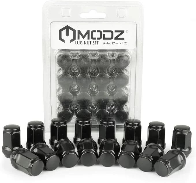 MODZ® Mayhem Glossy/Matte Black Ball Mill 14″ Golf Cart Wheels and