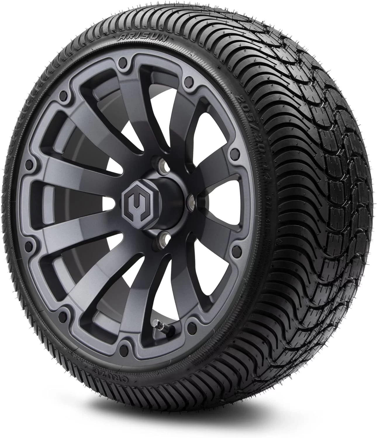 MODZ® Bomber Matte Black 14″ Golf Cart Wheels and Tires Combo – Set of 4 MODZ® Bomber Matte Black 14″ Golf Cart Wheels and Tires Combo – Set of 4